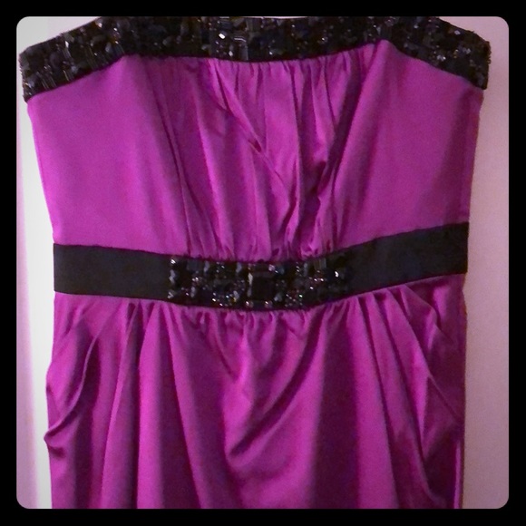 Marc Bouwer Fuchsia Embellished Cocktail Dress - Picture 2 of 5